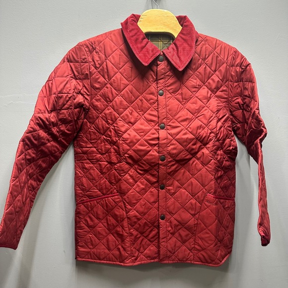 Barbour Other - Barbour Eskdale Classic Quilted Jacket Cranberry Red D894 Men XL Made in England
